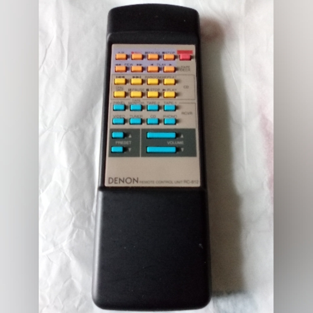 DENON Remote Control Unit with Multicolor Buttons Model RC-813 Tested